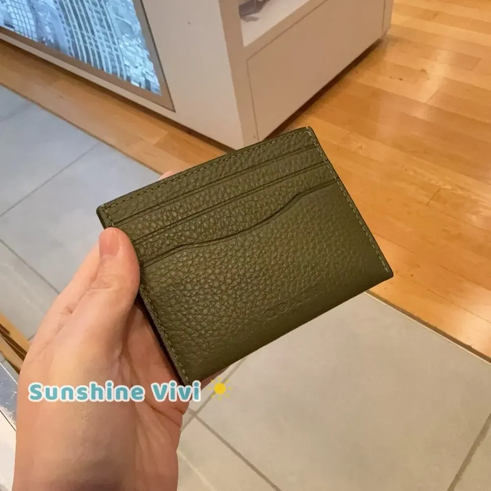 NWT Coach Slim ID Card Case CP209 Olive Leather